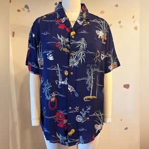 MEDIUM MENS SHORT SLEEVE Shirt w/Cowboy Weed Cat , Thank you for being a friend